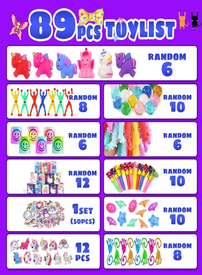 BANBALLON هدايا حفلات يونيكورن من بانبالون، أساور كرات مرنة بألوان قوس قزح، ملصقات، هدايا، حشو بيناتا، ألعاب كبيرة لحفلات يونيكورن للفتيات والأطفال، لوازم حفلات أعياد الميلاد (الطراز 01) - Image 3