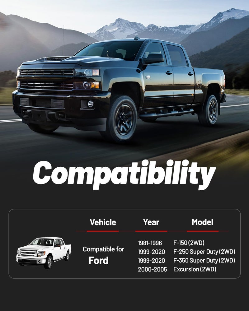 EVIL ENERGY 3" Front Leveling Lift Kit Compatible with 1981-1996 F150 2WD, 1999-2020 F250 F350 Super Duty 2WD, 2000-2005 Excursion 2WD, 3 inch Strut Spring Spacers with 3/4" Stud Extenders Black - Image 2