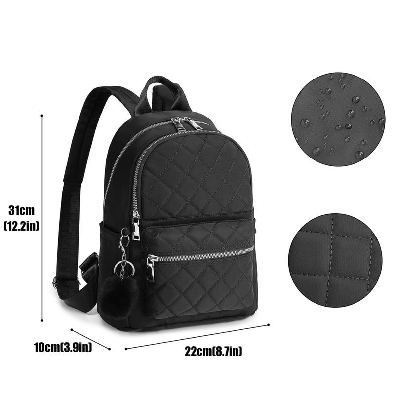 TANTOMI Mini Backpack Purse for Women Lightweight Small Backpack Purse Travel bookbag with Pom - Image 2