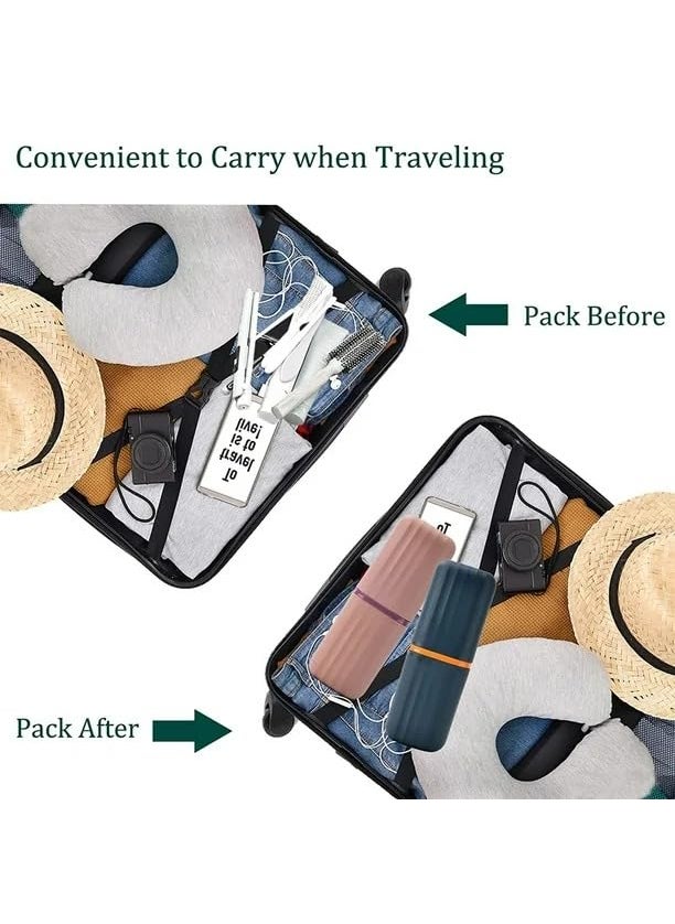 PURCHASE ZONE PURCHASE ZONE Portable Toothbrush Holder Set for Travel Camping Business Travel and School Plastic Toothbrush Toothpaste Set of Two Colors 2 PSC  - Image 4