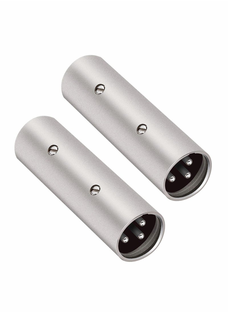 SYOSI 3 Pin XLR Male to Male Adapter,  XLR 3 Pin Male to 3 Pin Male Microphone Cable Adapter, 2 Pack  - Image 1