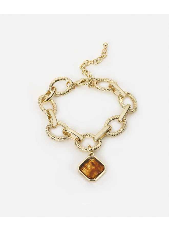 Ipekyol Metal Bracelet With Resin Stone