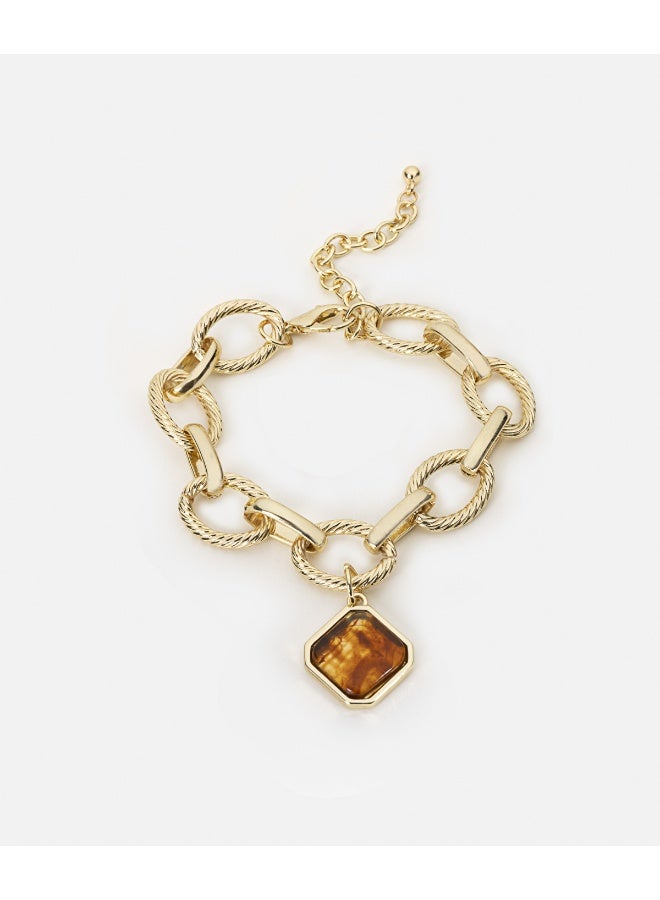 Ipekyol Metal Bracelet With Resin Stone  - Image 3