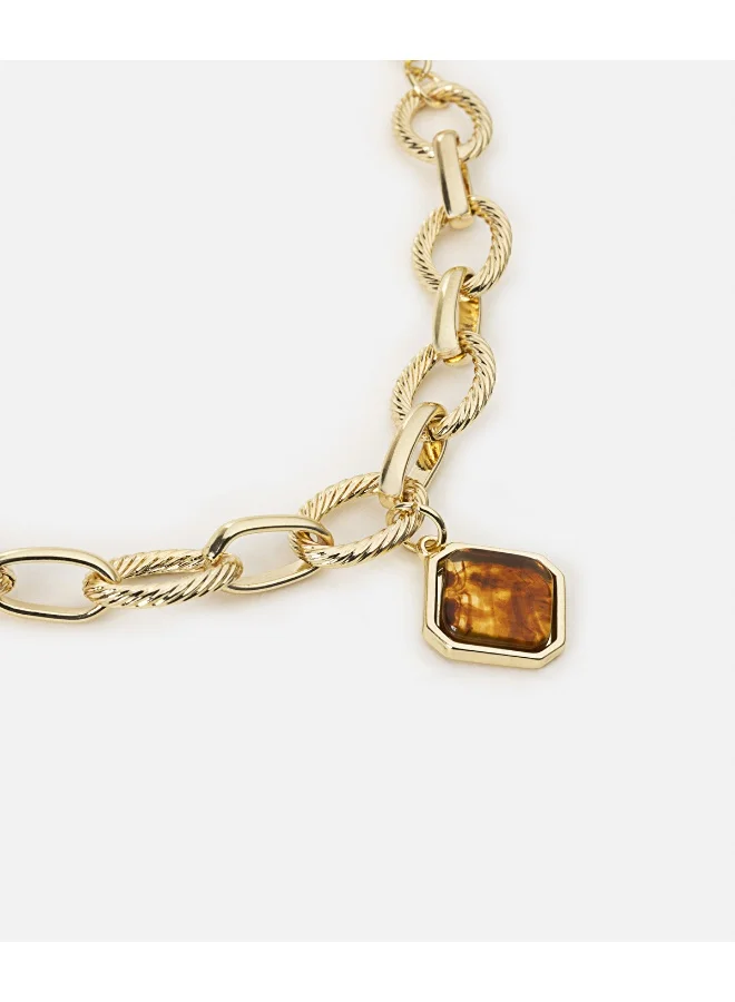 Ipekyol Metal Bracelet With Resin Stone