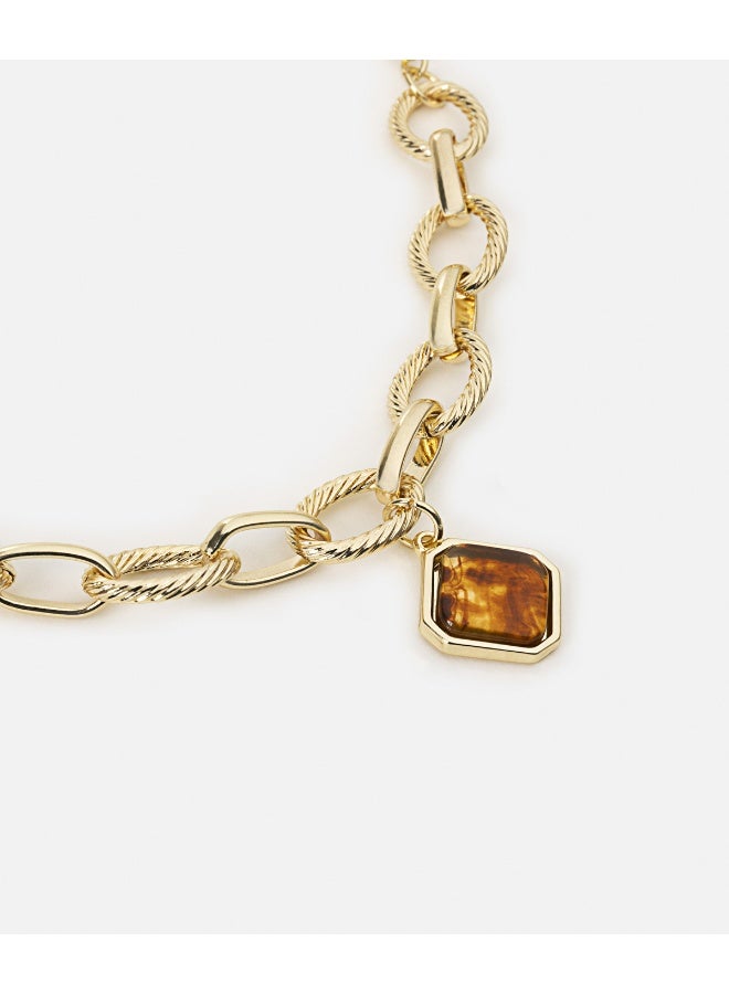 Ipekyol Metal Bracelet With Resin Stone  - Image 1