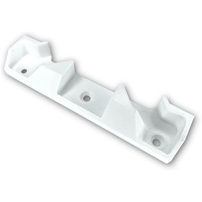 Reinforced Strike Plate For Velux Roof Window Tg2 Closure 025116 T-G2 Sheet Metal Replacement Compatible With 2 And 3-Hole Variant Locking Made Of Plastic, White - Image 1