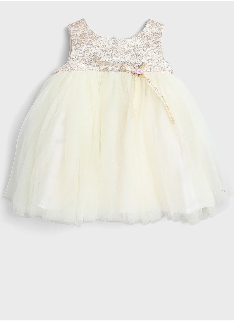 Many Frocks & Kids Brocade Embellished Midi Dress  - Image 1