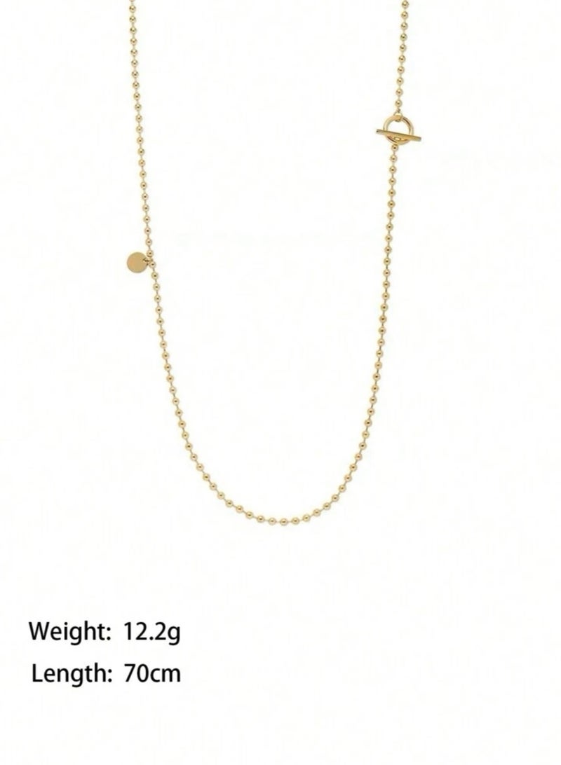 نيو ستايل سلسال نسائي بتصميم عصري وأنيق مطلي باللون الذهبي - Image 4