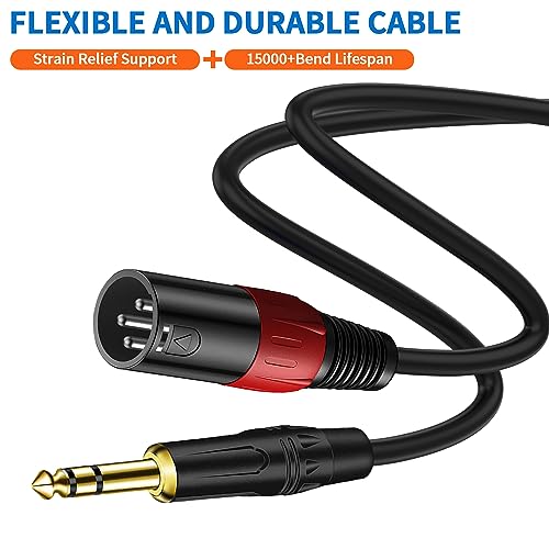LanSenSu XLR to 1/4 TRS Stereo Adapter,XLR Male to 1/4 Inch (6.35mm) Stereo Balanced Microphone Stereo Audio Converter AdapterCable 2Pack- 11.8inch - Image 4