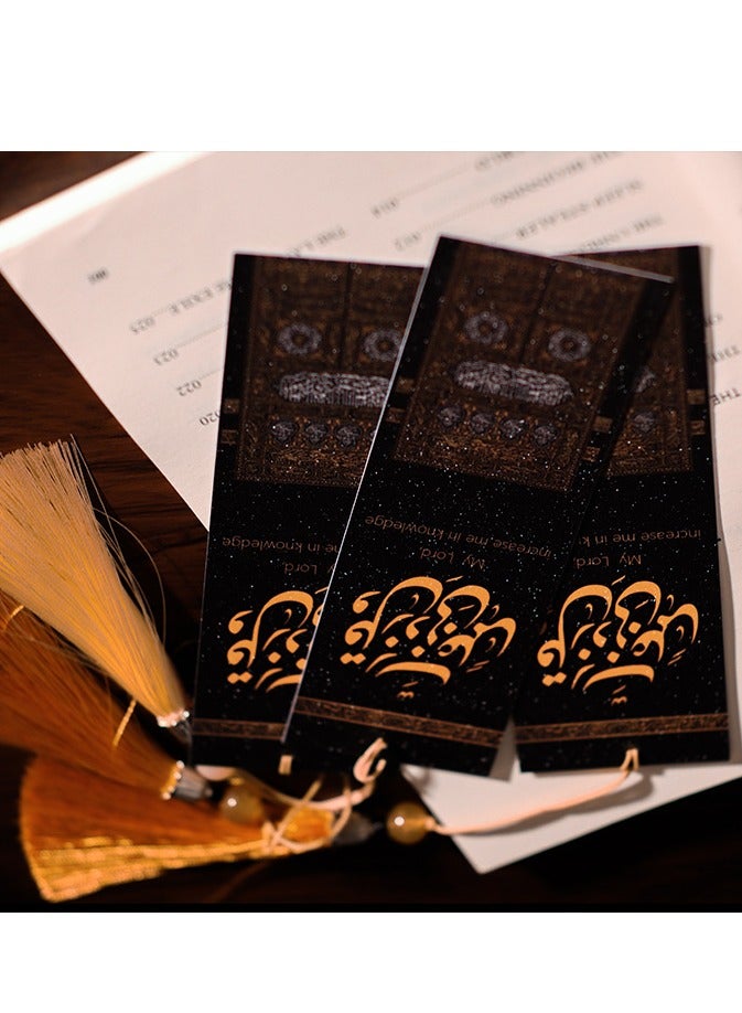 Generic 3PCS Arabic Calligraphy Bookmarks with Tassel, Elegant Islamic Bookmark Set for Quran or Reading, Gift for Men and Women  - Image 1