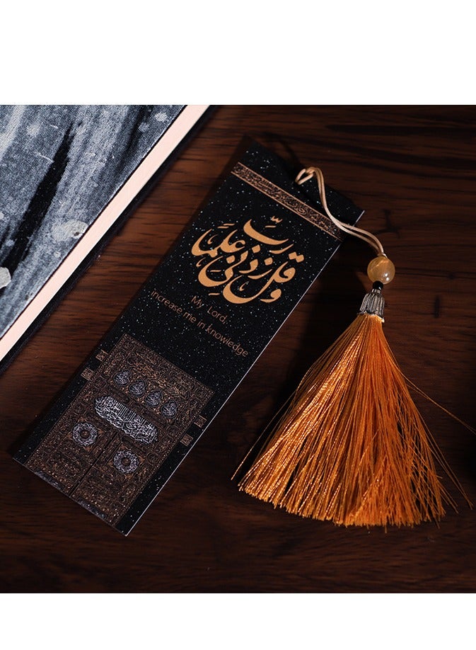 Generic 3PCS Arabic Calligraphy Bookmarks with Tassel, Elegant Islamic Bookmark Set for Quran or Reading, Gift for Men and Women  - Image 3