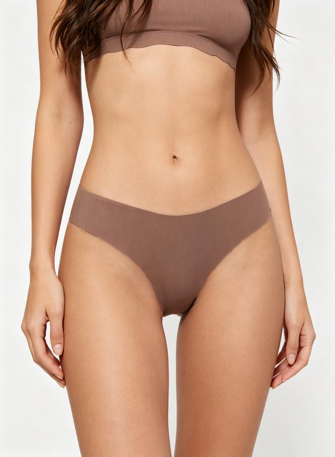 Take Two Coffee Brown Seamless Brief - Image 3