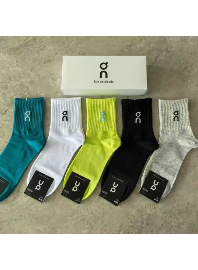 أون 5 قطع جوارب للركض جوارب قطنية رياضية وترفيهية للرجال والنساء - Image 1