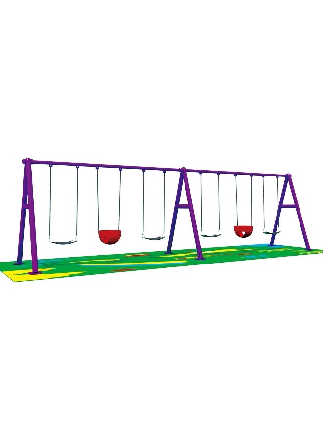 Rainbow Toys RBWTOY Kids Outdoor Swing set 6 seats outdoor play RW-13111