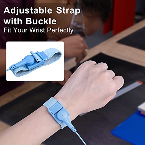 HPFIX Grounded Outlet Plug, Anti-Static Wrist Strap (Adjustable up to Size XL) and Grounding Cord, Earth Connection | ESD Safe for Computer, PC Building Eelectronics - Image 4