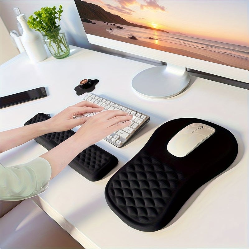 Pink 3 In 1 Ergonomic Mouse Pad With Wrist Support And Non Slip Surface - Image 5