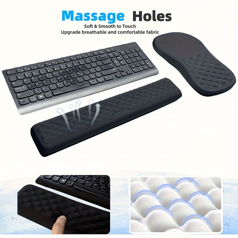 Pink 3 In 1 Ergonomic Mouse Pad With Wrist Support And Non Slip Surface - Image 3