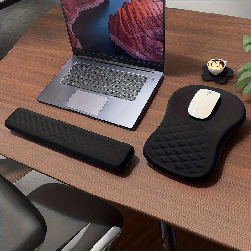 Pink 3 In 1 Ergonomic Mouse Pad With Wrist Support And Non Slip Surface - Image 4