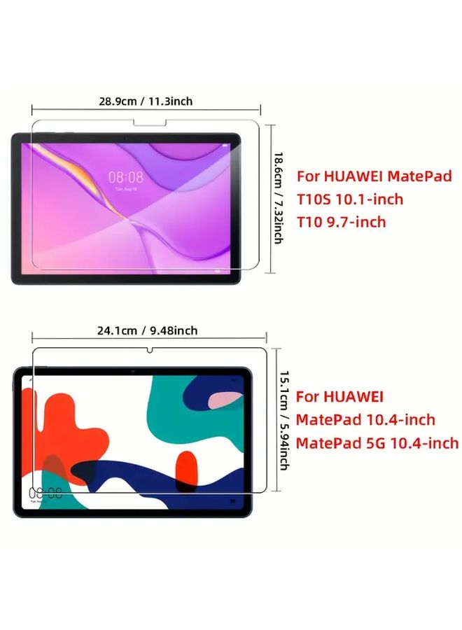 Premium Tempered Glass Screen Protector 2 Pack For MatePad 10.4 Tablet HD Clear Anti Fingerprint - Image 3