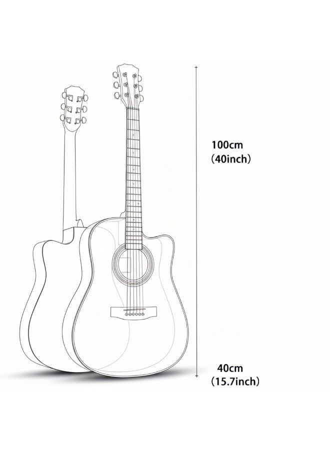 Megarya 40/41 Inch  Acoustic Guitar - Spruce Veneer Acoustic Guitar.(Natural) - Image 2