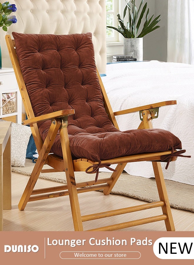 DUNISO وسائد استرخاء، وسادة كرسي هزاز مع أربطة، وسادة كرسي من الخيزران، وسائد قطنية فاخرة من بولي بروبيلين غير قابلة للانزلاق مجموعة علوية وسفلية، غطاء سرير سميك محمول للحديقة والشرفة للسفر والعطلات - Image 1