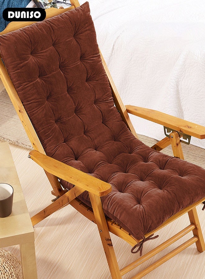 DUNISO وسائد استرخاء، وسادة كرسي هزاز مع أربطة، وسادة كرسي من الخيزران، وسائد قطنية فاخرة من بولي بروبيلين غير قابلة للانزلاق مجموعة علوية وسفلية، غطاء سرير سميك محمول للحديقة والشرفة للسفر والعطلات - Image 3