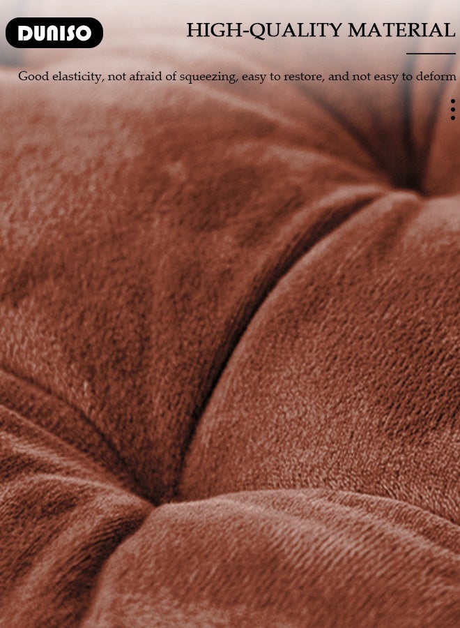 DUNISO وسائد استرخاء، وسادة كرسي هزاز مع أربطة، وسادة كرسي من الخيزران، وسائد قطنية فاخرة من بولي بروبيلين غير قابلة للانزلاق مجموعة علوية وسفلية، غطاء سرير سميك محمول للحديقة والشرفة للسفر والعطلات - Image 2