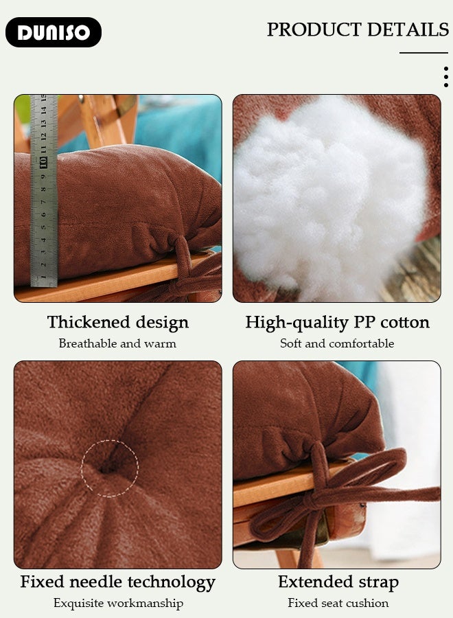 DUNISO وسائد استرخاء، وسادة كرسي هزاز مع أربطة، وسادة كرسي من الخيزران، وسائد قطنية فاخرة من بولي بروبيلين غير قابلة للانزلاق مجموعة علوية وسفلية، غطاء سرير سميك محمول للحديقة والشرفة للسفر والعطلات - Image 5