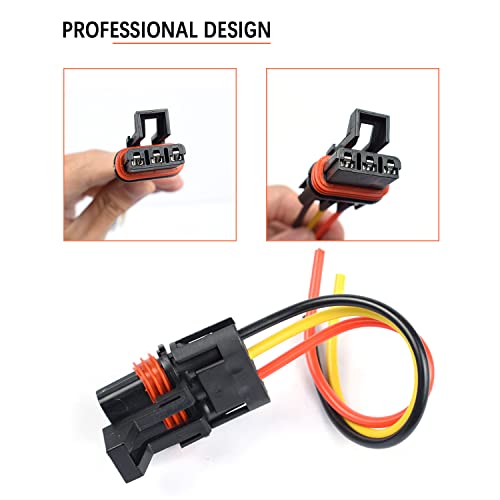 VKVXCLON Pulse Power Plug Pigtail Connector Compatible with 2018 2019 2020 2021 2022 2023 2024 Polaris Ranger XP 1000/ RZR/Pro RS1 General Pulse Bus Bar Harness Pigtail Connector 6Pcs (Black Yellow Red) - Image 2