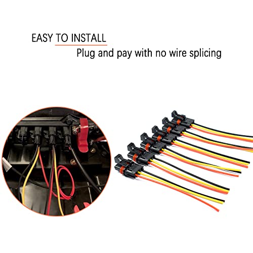 VKVXCLON Pulse Power Plug Pigtail Connector Compatible with 2018 2019 2020 2021 2022 2023 2024 Polaris Ranger XP 1000/ RZR/Pro RS1 General Pulse Bus Bar Harness Pigtail Connector 6Pcs (Black Yellow Red) - Image 4