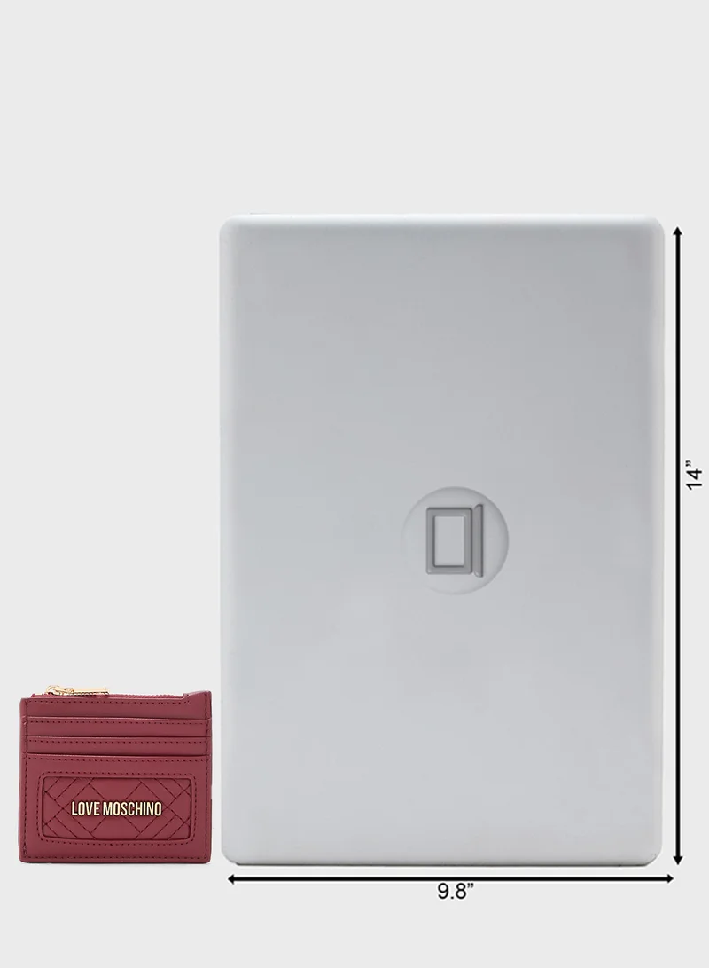 Love Moschino Logo Detailed Zip Over Wallet