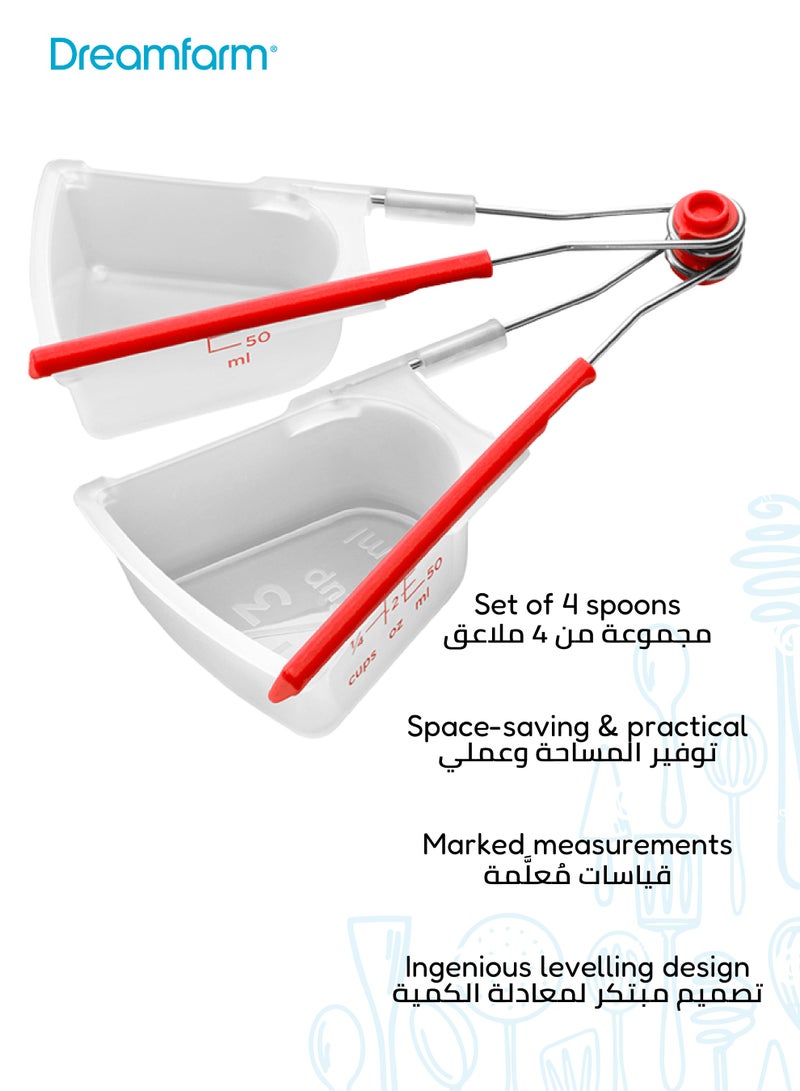 Dreamfarm Levups Scrape Measuring Cup Set | Set of 4 | BPA-Free | Dishwasher Safe | Accurate Measurements | Compact Storage | Dry & Liquid Ingredients | 17.3 x 9.5 CM - Image 3