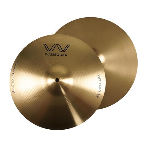 Wambooka Cymbals HCS 14 Inch (35.5 cm) Cymbals Hi-Hat Drum Plate - Pair - Traditional Alloy Finish for students - Image 1