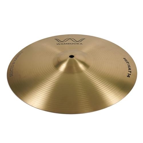 Wambooka Cymbals HCS 14 Inch (35.5 cm) Cymbals Hi-Hat Drum Plate - Pair - Traditional Alloy Finish for students - Image 4