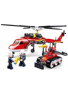 Sluban Fire Series Fire Helicopter Building Set 325 Pcs With 2 Minifigures Perfect As A Party Gift Holiday Reward For Kids For Ages 6 Plus Years Old  - Image 2
