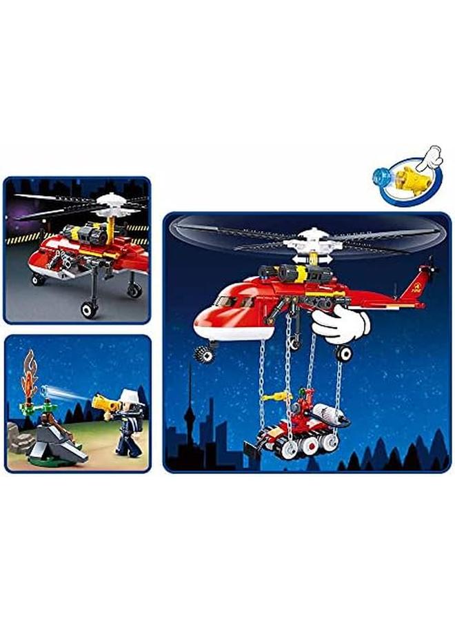 Sluban Fire Series Fire Helicopter Building Set 325 Pcs With 2 Minifigures Perfect As A Party Gift Holiday Reward For Kids For Ages 6 Plus Years Old - Image 4