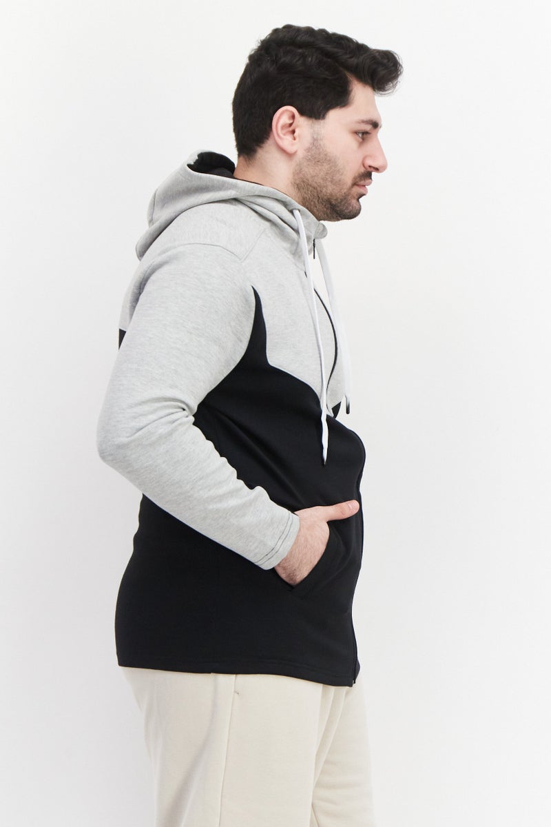 Nordland Men Sportswear Fit Long Sleeve Outdoor Hoodie, Light Grey - Image 3