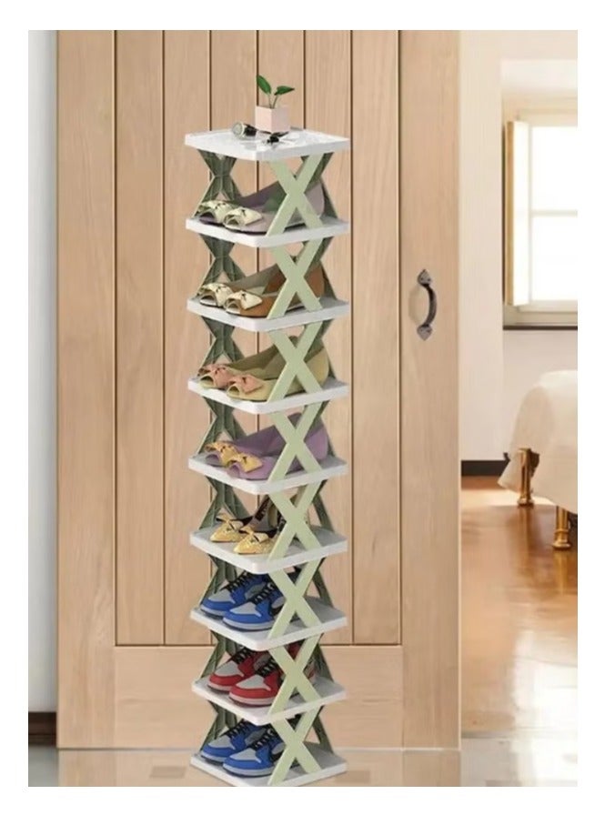 ARNOTEC رف أحذية عمودي 9 طبقات، منظم تخزين أحذية قابل للطي موفر للمساحة لمدخل المنزل، خزانة، غرفة نوم - خفيف الوزن، مستقر، صديق للبيئة، تصميم قابل للتكديس بحرية للمساحات الصغيرة - Image 3