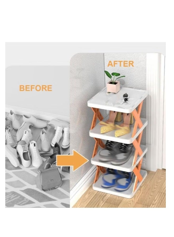 ARNOTEC رف أحذية عمودي 9 طبقات، منظم تخزين أحذية قابل للطي موفر للمساحة لمدخل المنزل، خزانة، غرفة نوم - خفيف الوزن، مستقر، صديق للبيئة، تصميم قابل للتكديس بحرية للمساحات الصغيرة - Image 5