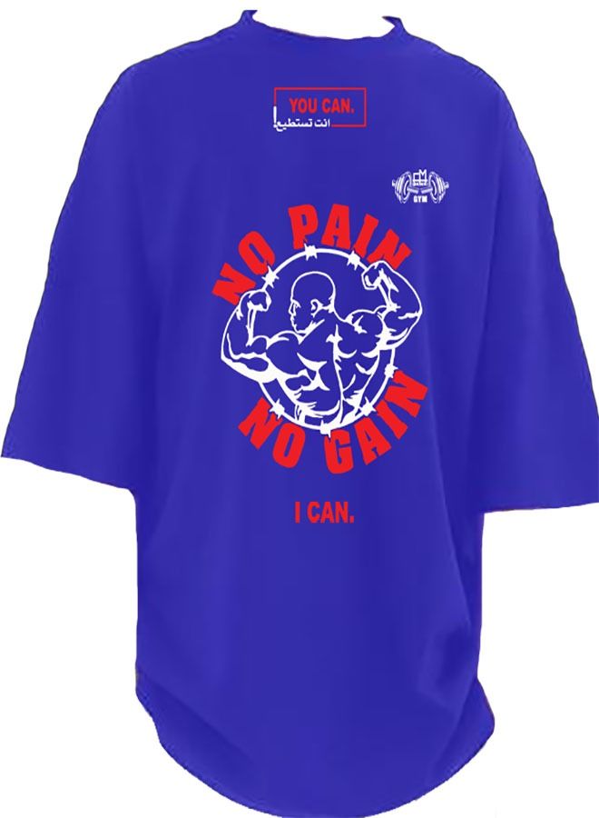 Genérico Men's Oversize T-shirt - No Pain No Gain Printed for exercise, gym and bodybuilding 4 - Image 4