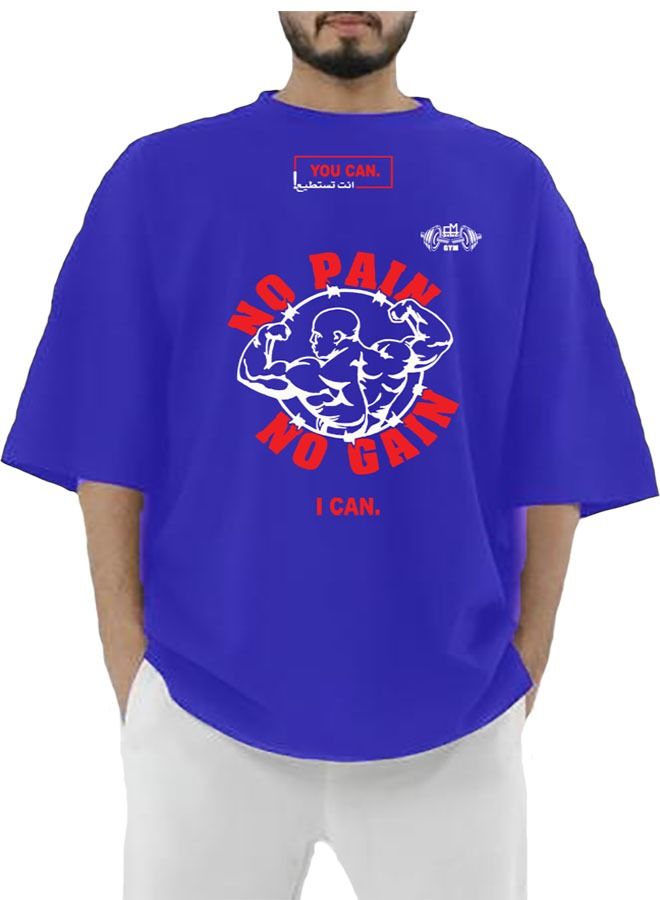 Genérico Men's Oversize T-shirt - No Pain No Gain Printed for exercise, gym and bodybuilding 4 - Image 2