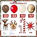 Froova Christmas Balloon Garland Arch Kit 128Pcs Reindeer Brown Red and Gold Balloon with Cane Star Foil Balloons for Christmas Winter Holiday Woodland Baby Shower Birthday Party Decorations - Image 4