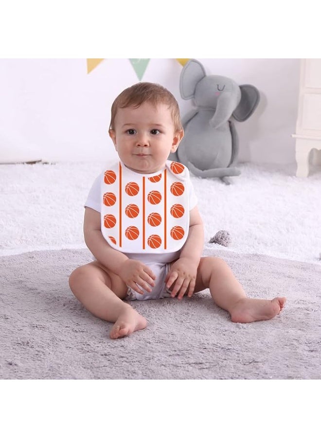 Maiwaput Maiwa 6 Pack Waterproof Cotton Baby Bibs for Girls Boys for Drooling Eating with Snaps Multi0603 - Image 3