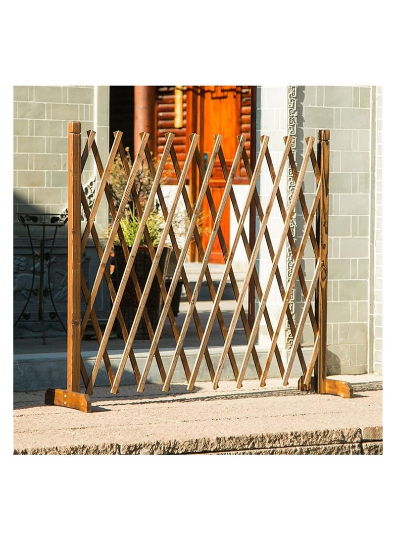 Generic Expanding Trellis Wooden Fence Privacy Screen Freestanding Fence Dog Safety Panels Durable Lightweight Extra Wide Wooden Expandable Folding Garden Fence(120cm)  - Image 3