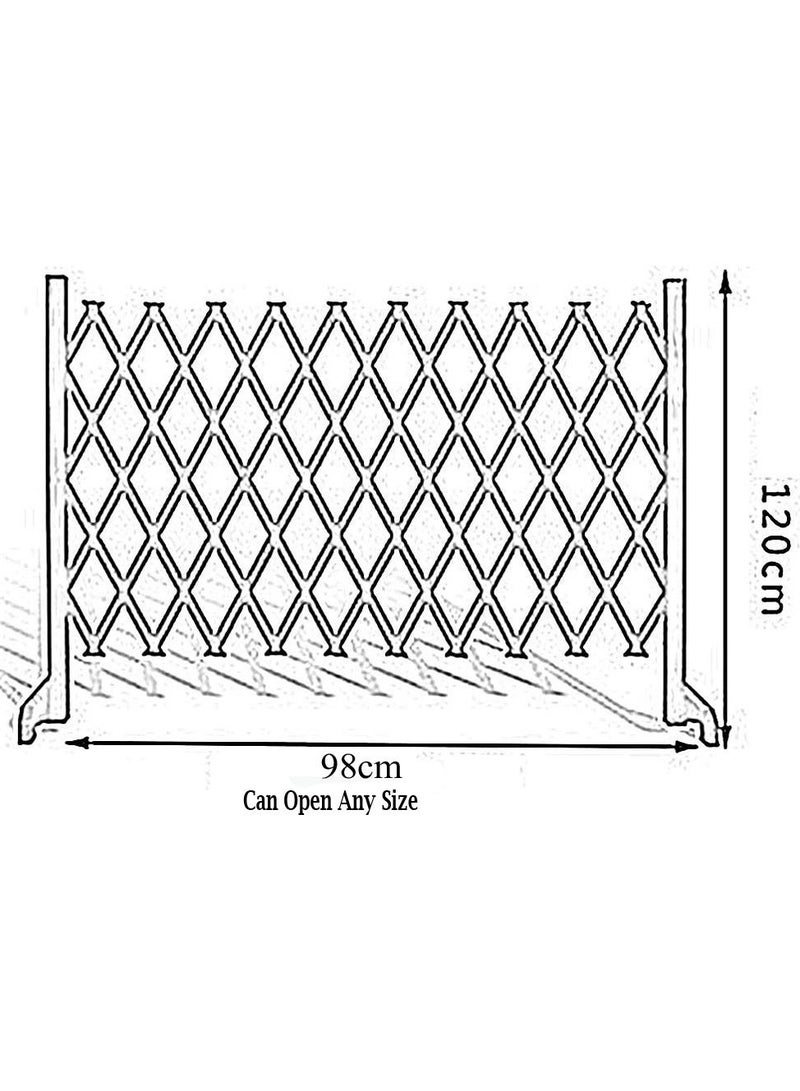 Generic Expanding Trellis Wooden Fence Privacy Screen Freestanding Fence Dog Safety Panels Durable Lightweight Extra Wide Wooden Expandable Folding Garden Fence(120cm)  - Image 4