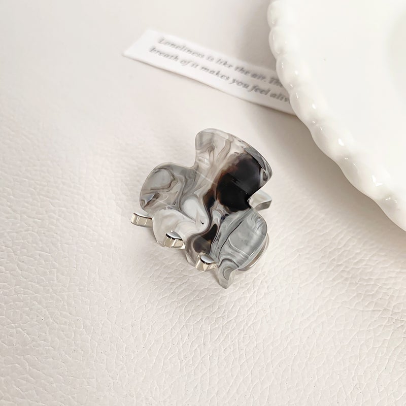Generic Acrylic Hair Claw Luxury Ink Design Grip R 3.2CM