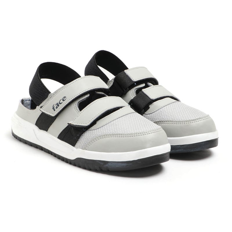 Face أحذية كلوغ صيفية رمادية فاتحة للأولاد - Image 5