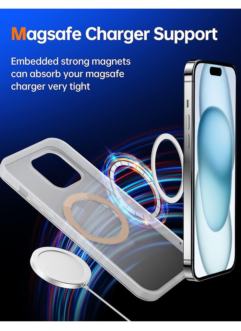 Wtech - Magsafe and Finger Grip Slim Thin TPU Case Cover For Apple iPhone 15 Plus 2023 Clear - Image 1