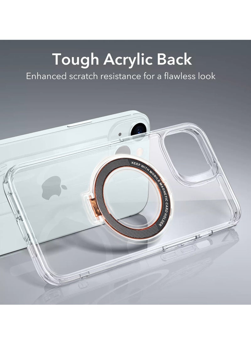 Wtech - Magsafe and Finger Grip Slim Thin TPU Case Cover For Apple iPhone 15 Plus 2023 Clear - Image 1