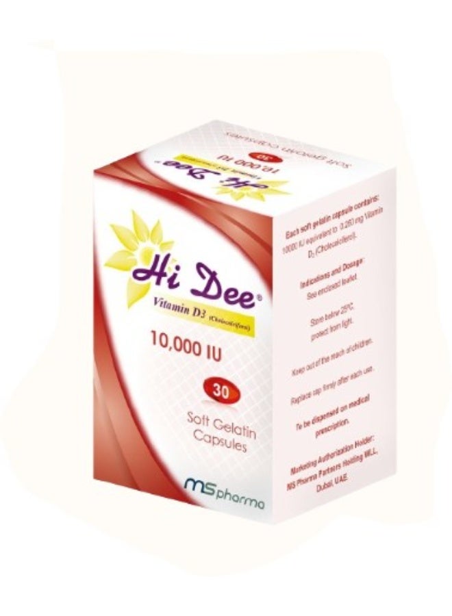 Hi Dee Vitamin D3 10000IU - 30 Softgels